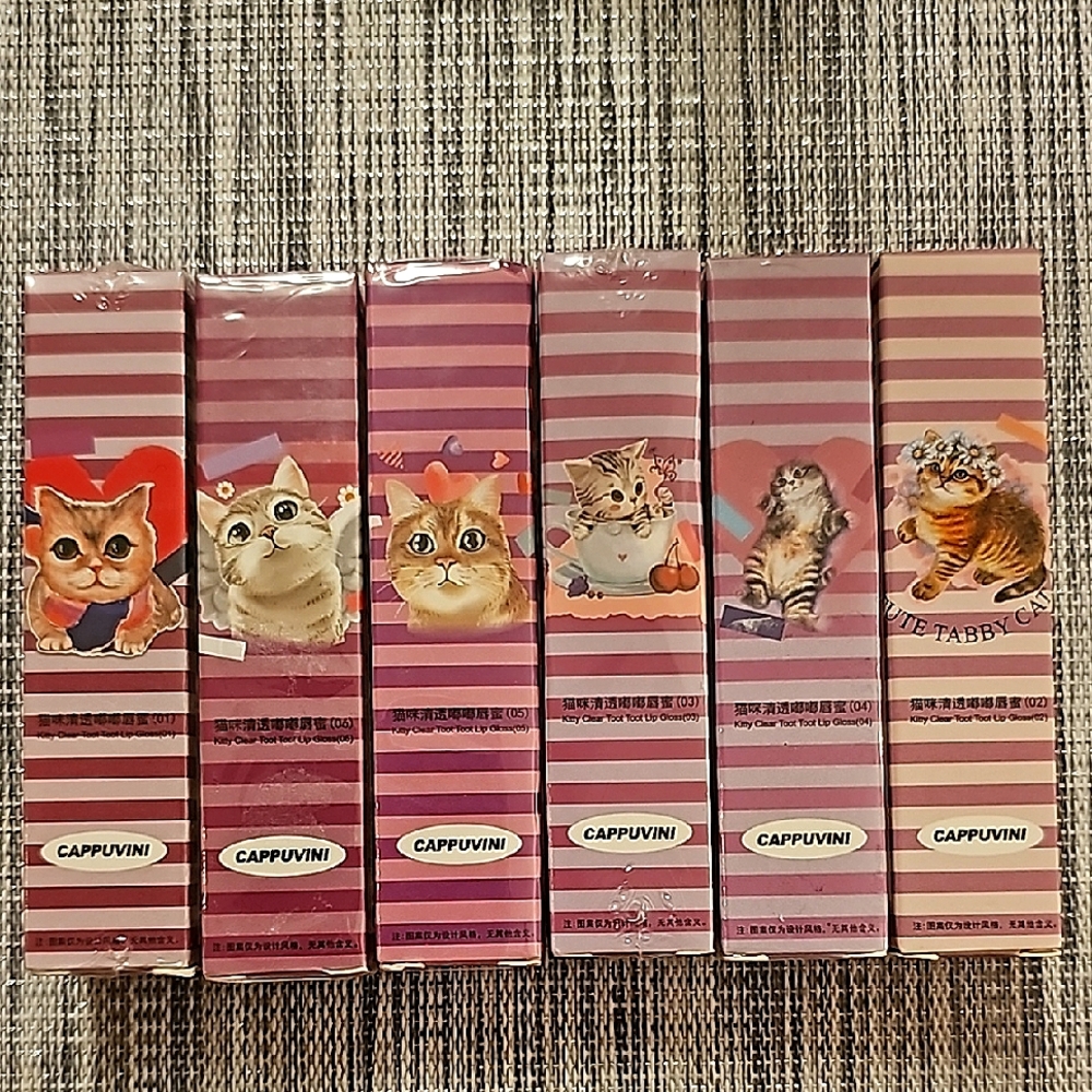 Cappuvini Cat-Tinted Mirror Jelly Lipgloss Set 😻💋